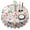 Pioneer Flower Floral-2, variant on Pioneer Flower Floral Print Pattern Round Tablecloth 60"x60",Wrinkle Wipeable Table Cloth for Kitchen Dining Room Picnic Patio Party