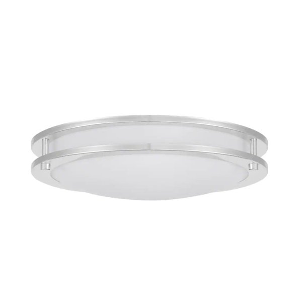 Hampton Bay Flaxmere 12" Chrome Dimmable LED Flush Mount Ceiling Light