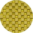 thumbnail image 1 of Ahgly Company Machine Washable Indoor Round Transitional Bright Gold Yellow Area Rugs, 5' Round, 1 of 7