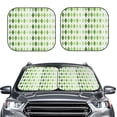 thumbnail image 2 of Salouo Light green argyle Pattern Car Windshield Sun Shade Foldable | Front Windshield Shade for Sun, Heat and UV Rays | Interior Sun Protection-Small, 2 of 6