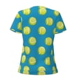 thumbnail image 5 of Wukai Ball Tennis Casual V-Neck Graphic Tees for Women: Lightweight and Breathable Summer Tops with Stylish Design-Large, 5 of 8