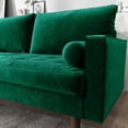 thumbnail image 4 of Kingway Furniture Mid-Century Modern Velvet Loveseat, Green, 4 of 7