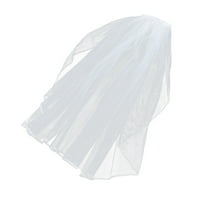 Omeite Bridal short veil (nude version milky white)