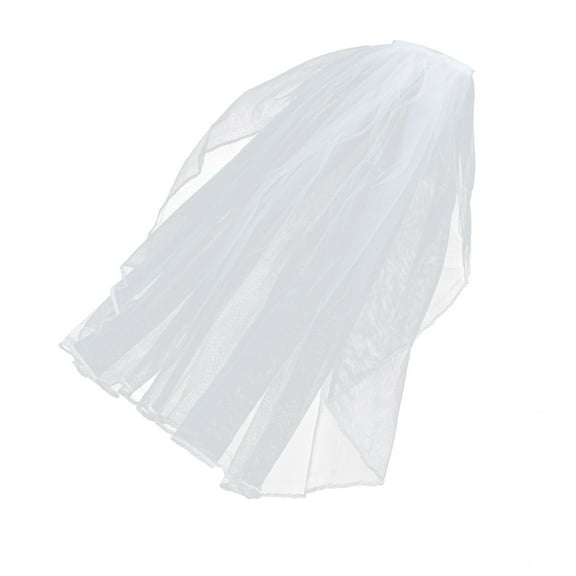 Omeite Bridal short veil (nude version milky white)