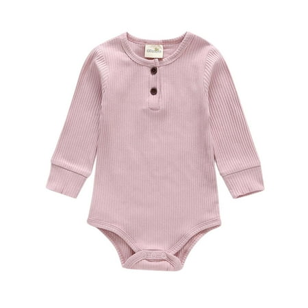 

Larisalt Toddler Boy Romper Unisex Baby Organic Cotton Kimono Bodysuit Pink