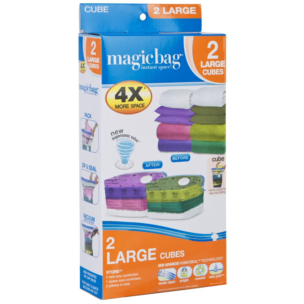magicbag Space Saving Vacuum Bag, Large Cube, 2 Pack