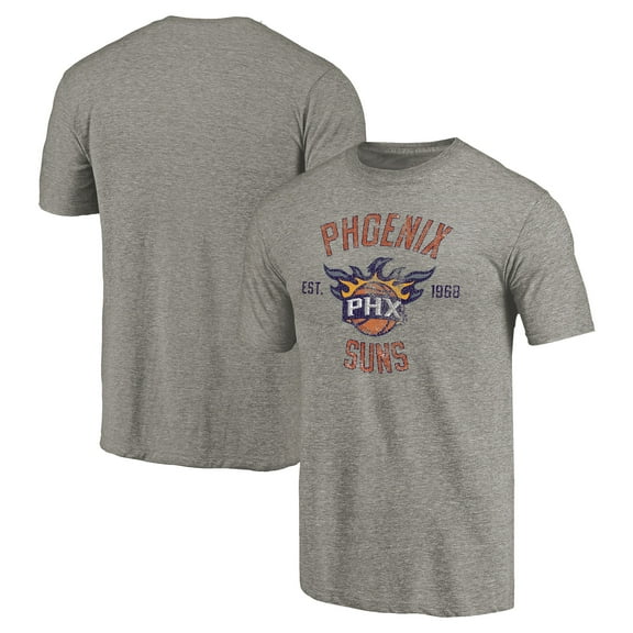 Men's Gray Phoenix Suns Team Heritage Tri-Blend T-Shirt