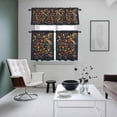 thumbnail image 4 of Boho Flowers Kitchen Curtains Sets for Windows 36 Inch Length, Spring Abstract Watercolor Floral Leaf Rod Pocket Window Treatments Tier Curtains and Valances Set for Bedroom/Bathroom, 4 of 8