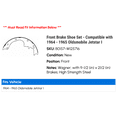 thumbnail image 2 of Front Brake Shoe Set - Compatible with 1964 - 1965 Oldsmobile Jetstar I, 2 of 2