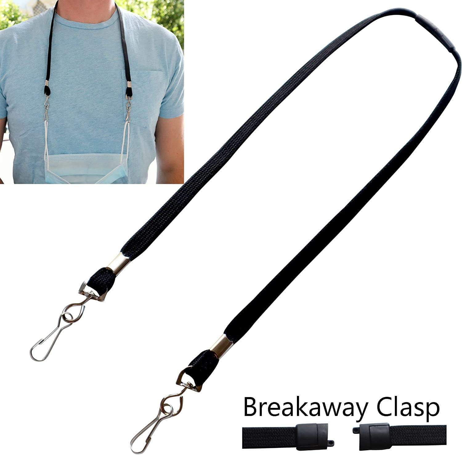2 Pack Face Mask Lanyard with Safety Breakaway Adult Size Length
