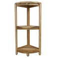 thumbnail image 1 of Banc de Douche d'Angle Compact en Teck à 3 Niveaux / Banc Extérieur avec Finition Naturelle, 1 of 1