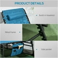 thumbnail image 5 of Homiyad Folding Chaise Lounge Chairs Set: Adjustable, Reclining, Outdoor Patio Furniture, Relaxation, Sky Blue|Aosom.com, 5 of 8