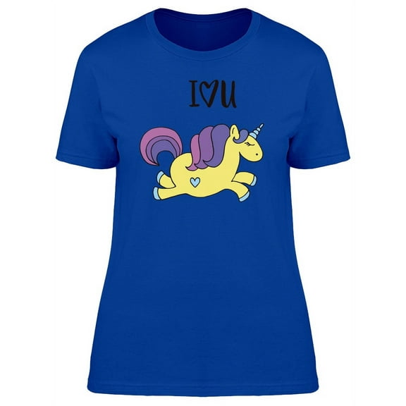 I Love You Cute Unicorn T-Shirt Women -Image by Shutterstock, Female Medium