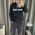thumbnail image 5 of Sudadera con cuello redondo y cuello redondo sin capucha para hombre, ropa para hombre, sudaderas negras para hombre, estilo vintage de los años 90, holgadas, sencillas y cálidas, sin marca, emo, 5 of 5
