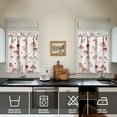 thumbnail image 3 of Mushroom (27) Kitchen Curtains - Vintage Tier Curtains for Bathroom Living RV Rod Pocket Window Drapes 36 Inch 2 Panels Set 28"x36" Window Treatment Tiers, 3 of 4