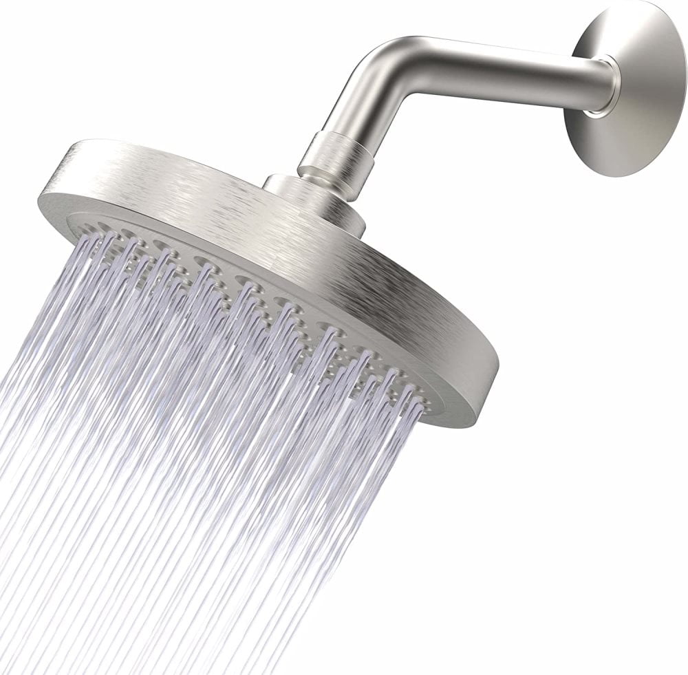 Round Rain Shower Head/Handheld Adjustable Shower Head Waterfall for Bathroom 