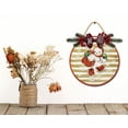 thumbnail image 3 of Christmas Sign Front for Door Decoration, 12 in Round Wood Wreaths Wall Hanging Outdoor, Farmhouse, Porch, for Spring Summer Fall All Seasons Holiday Christmas, 3 of 5