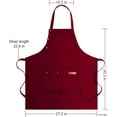 thumbnail image 7 of ONEKISS Aprons with Pockets Canvas Cotton Waterproof Cooking Apron for Men & Women, Adjustable Straps, One Size Fits Most, 7 of 7