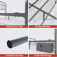 thumbnail image 2 of Golden Gate Beds Vintage Wrought Iron Bed Frame with Classic Metal Platform Base, Headboard and Footboard, No Box Spring Needed, Easy Assembly, Mattress Foundation, Sleek Silver Finish - Full Size, 2 of 7