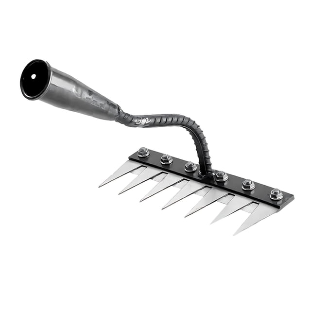 Leodye 1PCS Hoe Weeding Artifact Agricultural Digging Vegetables Flower Shovel Digging Land Planting Vegetables Agricultural Loosening Tools Steel Rake Rake-10.24×9.06 IN
