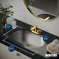 thumbnail image 6 of Karran Usa CCU200GG Cinox 27-1/2" Oval Stainless Steel Undermount Bathroom Sink - Gunmetal, 6 of 7