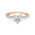 thumbnail image 3 of 1 Carat IGI Certified Heart Shape Lab Grown Diamond Engagement Ring | 14K Rose Gold | Zoey Eternity Lab Diamond Ring | FG-VS1-VS2 Quality Friendly Diamonds, 3 of 5
