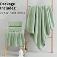 thumbnail image 4 of Jessy Home 2 Pack-16"x31" Pale Green Hand Towels Set Ultra Soft 200 GSM Hand Towel Set, 4 of 8