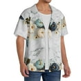 thumbnail image 4 of Disketp Men's Hawaiian Pumpkin And White Marble Print Shirts Button Down Holiday Beach Shirts-X-Large, 4 of 7