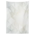 thumbnail image 3 of Ambesonne Grey and White Tablecloth Rectangular Table Cover, Polygon Contemporary, 60"x90", Pale Grey White, 3 of 4