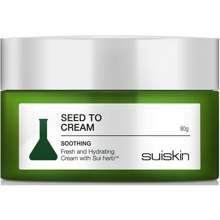 SEED TO CREAM [SUISKIN] 100% Natural Daily Skin Moisturizer Herbal Skin Soothing, Nourishing Facial