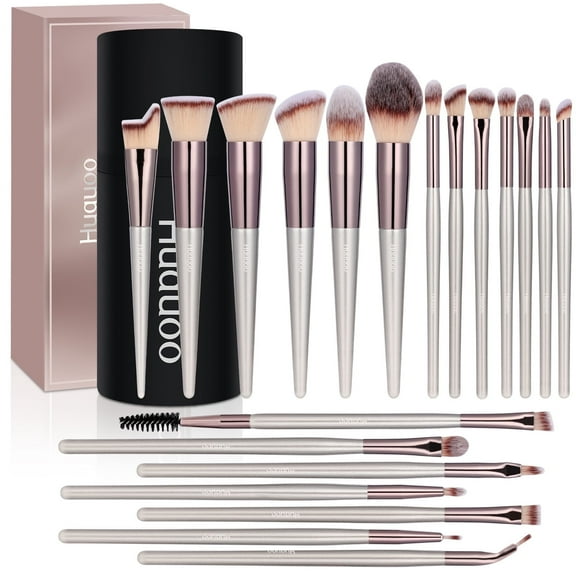 Huauoo Makeup Brush Set 20 Pcs, Foundation Powder Concealers Eye Shadows Blush Makeup Brushes
