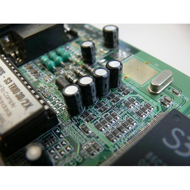 Framed Art for Your Wall Electronics Resistor Capacitors Motherboard