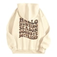 thumbnail image 4 of Women's Casual Crew Neck Pocket English Letter Printed Hoodie Sports Sweatshirts for Women Snap Button Pullover Hoodie Sweatshirt Hooded Women Sweater Dress Women Long Women's Hoodies Pullover Long, 4 of 4