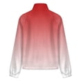 thumbnail image 6 of Jackets for Women Winter Coat Jackets Flannel Stand Collar Jacket(Aesthetic Raspberry Red And White Gradient,Size:S-4XL), 6 of 7