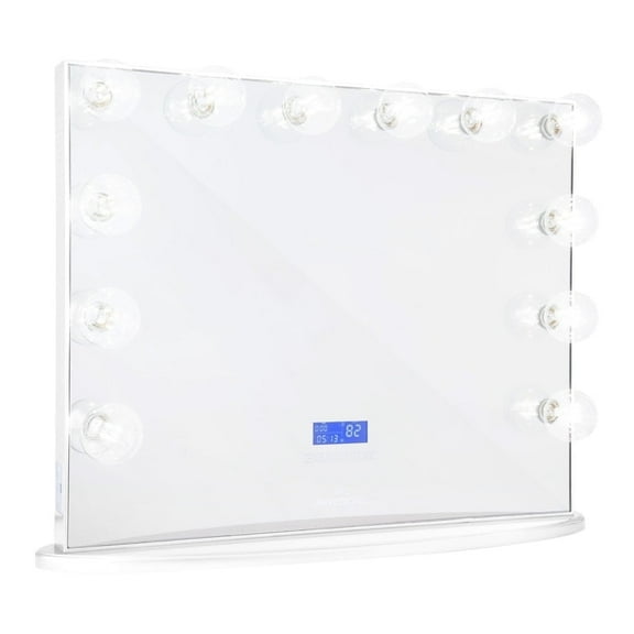 Impressions Vanity Hollywood Glow Plus Vanity Mirror with Lights and Detachable Base (Glossy White)