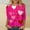 Hot Pink, variant on SOOMLON Valentine's Day Shirts for Women Girl Friend Valentines Gift Tunic 3/4 Sleeve Scoop Neck Tops Funny Love Heart Print Blouses Fashion Festival Clothes 2025 Hot Pink XL