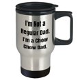 thumbnail image 2 of Chow Chow Dog Dad Coffee Mug, Birthday Unique Gift for Men, Fun Quote for Dog Enthusiasts, Travel Mug, 14oz Capacity, Stainless Steel Construction, 'I'm Not A Regular Dad. I'm A Chow Chow Dad.', 2 of 4