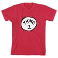 thumbnail image 5 of Dr. Seuss Thing 2 Youth Red Crew Neck Short Sleeve T-shirt-8, 5 of 7