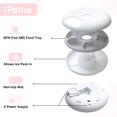thumbnail image 4 of iPettie Donuts 6-Meal Automatic Wet and Dry Food Pet Feeder with Programmable Timer, Auto Dispenser for Cat and Small & Medium Dog, Batteries & USB Power Supply, White, 4 of 6