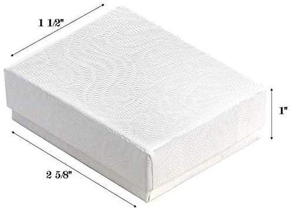 N'icePackaging - 50 Qty Kraft Imported Cotton Filled Cufflink Jewelry Boxes - for Large Rings/Cufflinks/Earrings/Lockets & Keepsakes - 2 5/8" x 1 1/2" x 1"