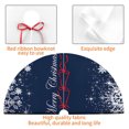 thumbnail image 5 of Blue Christmas Snowflake Xmas Tree Polyester Tree Skirt for Xmas Holiday Home Indoor Decoration 48 in, 5 of 5