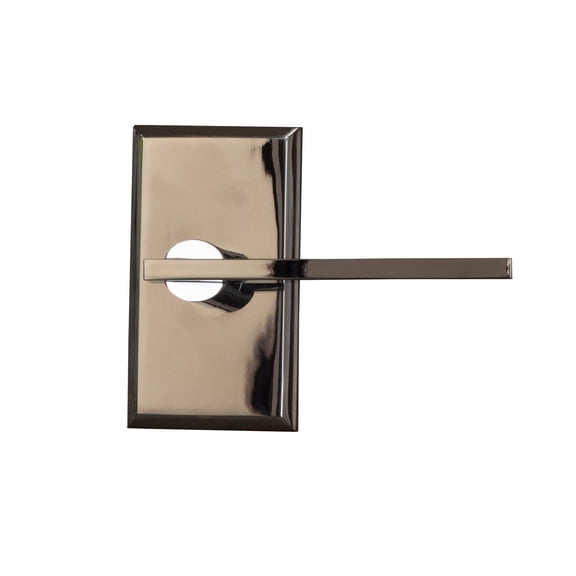 Bravura Hardware 943 Raleigh Lever Privacy Lockset with Modern Rectangle Trim Reversible Adjustable Door Handle Lever for Bedroom/Bathroom, Chrome
