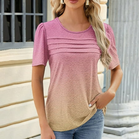 LiMoi Womens Summer T Shirts V Neck Womens Tops Short Sleeve T Shirt Tshirts Shirts Tie Dye T Shirt Oversized Tshirts Plus Size My Order