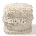 thumbnail image 2 of Bowery Hill Ottoman Moderne Beige en Coton Tissé à la Main, 2 of 6