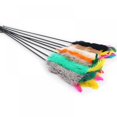 thumbnail image 4 of Pet Cat Toy Elastic Plastic Long Rod Colorful Rabbit Feather Tease Wand Toys for Solving Boredom, 4 of 8