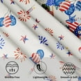 thumbnail image 3 of 4th of July Patriotic Round Tablecloth American Flag Stars Fireworks Floral Table Cloths Independence Day Memorial Day Table Cover 60 Inch for Holiday Party Picnic Dinner Decor, 3 of 6