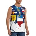 thumbnail image 2 of Fotbe The Map Of United States Men's Camiseta sin Mangas Estampada para Hombres, Playera Casual para Gimnasio, Entrenamiento, Playa-Large, 2 of 7