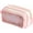 Pink, variant on IULAVP Large Capacity Color Block Transparent Detachable Kawaii Pencil Case - Aesthetic Dopamine Supplies Organizer, Cute Pain Bag Style Pen Pouch (Yellow)