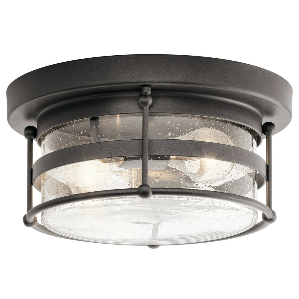 Kichler 49965 Mill Lane 2 Light 121/4" Wide Outdoor Flush Mount Drum
