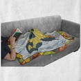 thumbnail image 5 of Butterflies Soft Flannel Fleece Throw Blanket, Butterfly in Stained-Glass Window with Frame Wing Spring Garden Illustration, Cozy Plush for Indoor and Outdoor Use, 50" x 70", Multicolor, by Ambesonne, 5 of 5